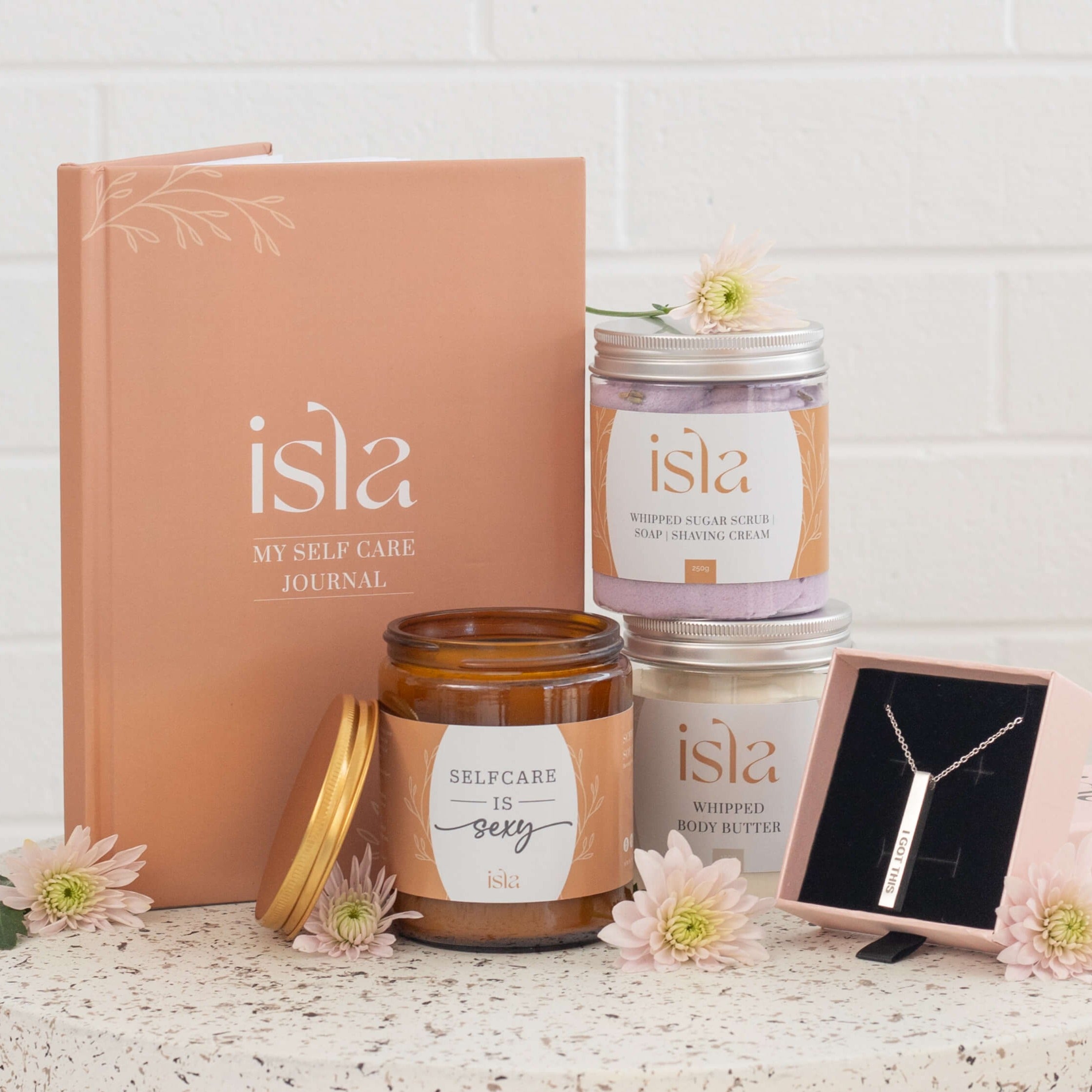 Candle spa store self care gift set