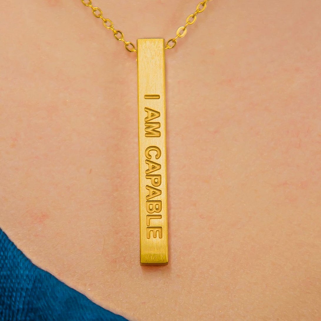 self affirmation necklace