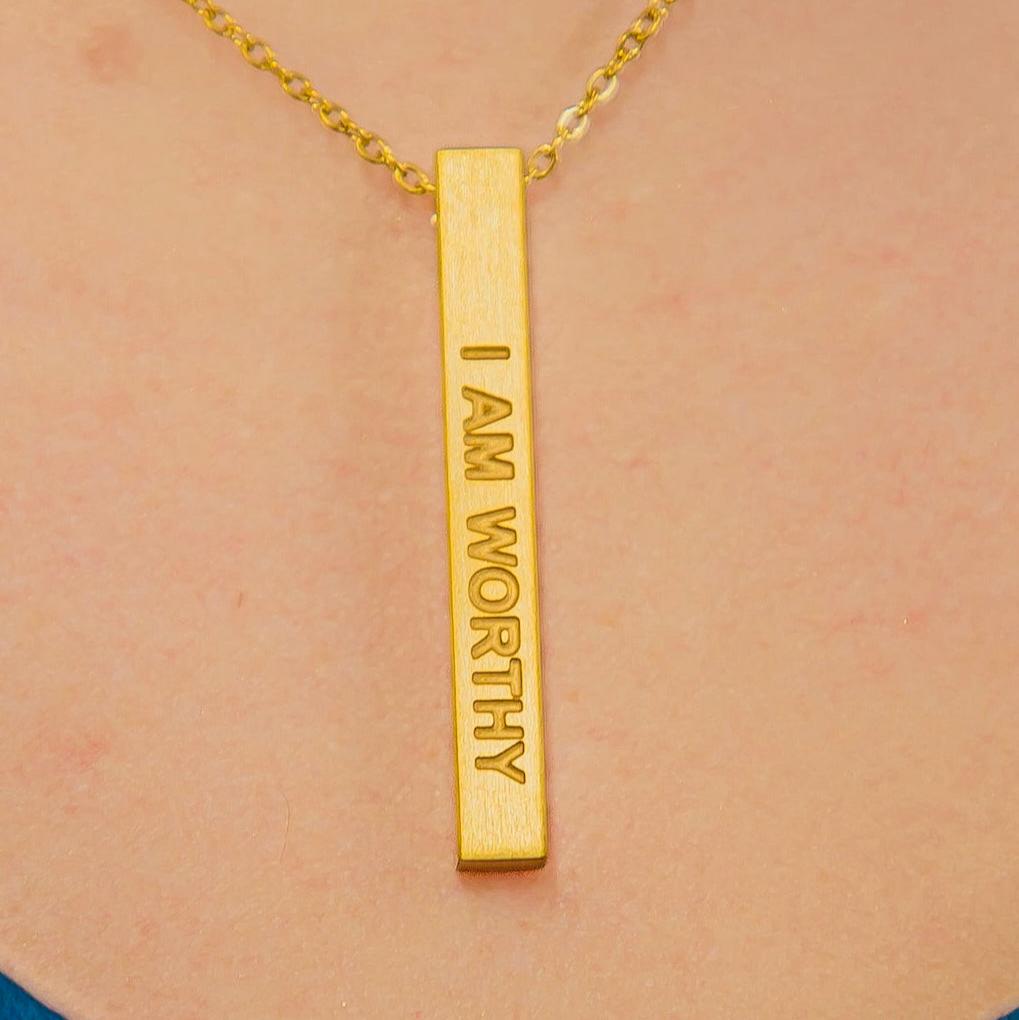 self affirmation necklace