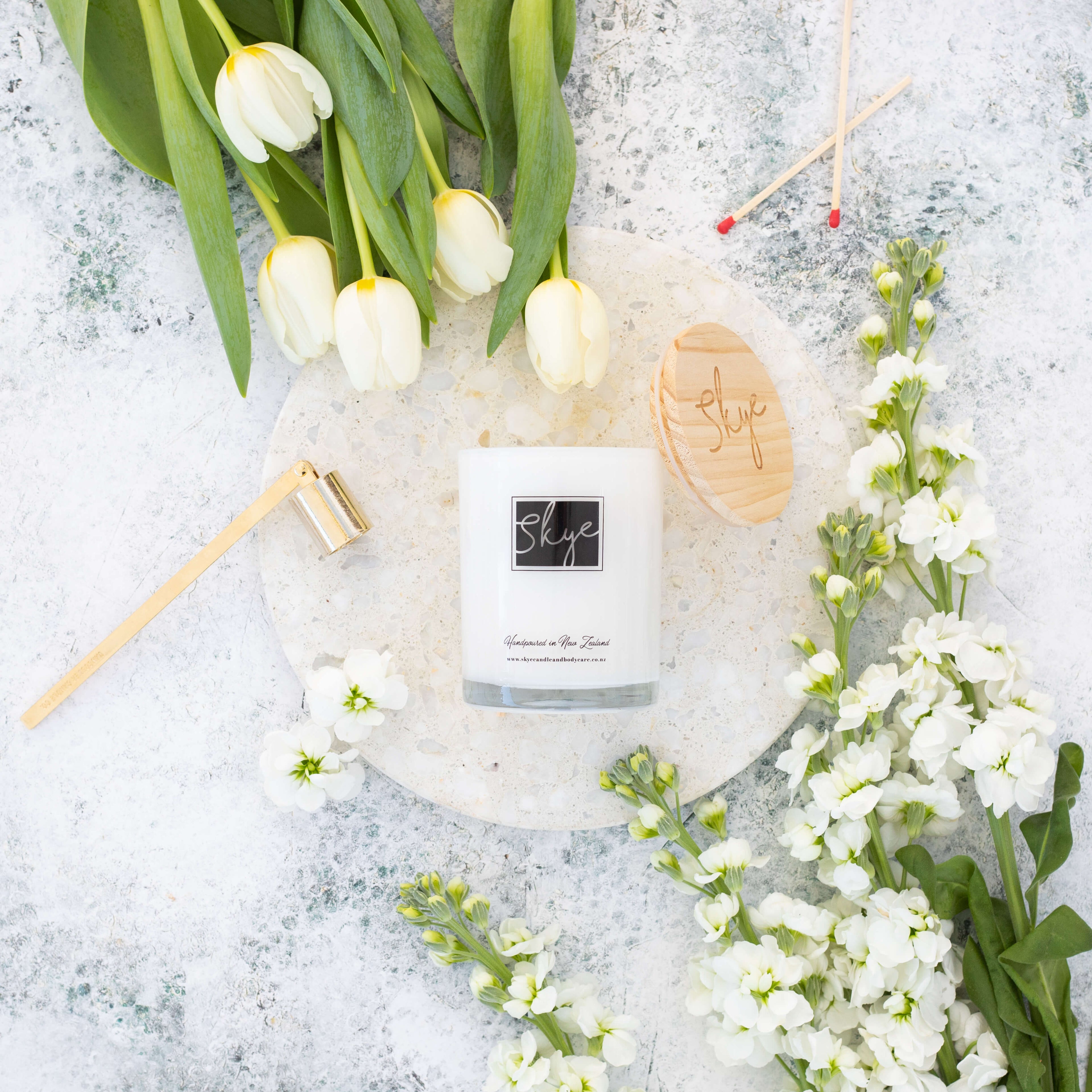 floral soy candle